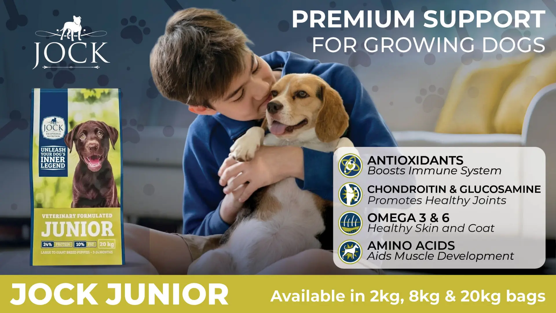 Premium support for growing dogs | JOCK Junior