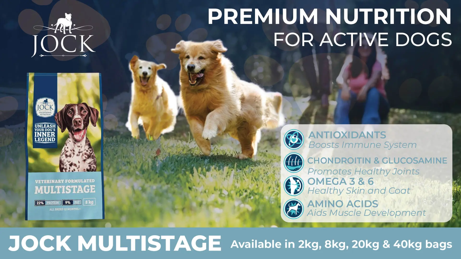 Premium nutrition for active dogs | JOCK Multistage