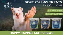 Soft, chewy treats they'll love | JOCK Happy Happies Chewy Treats