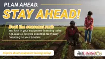 Plan ahead, stay ahead with pre-season equipment financing and leasing from AgLeaseCo