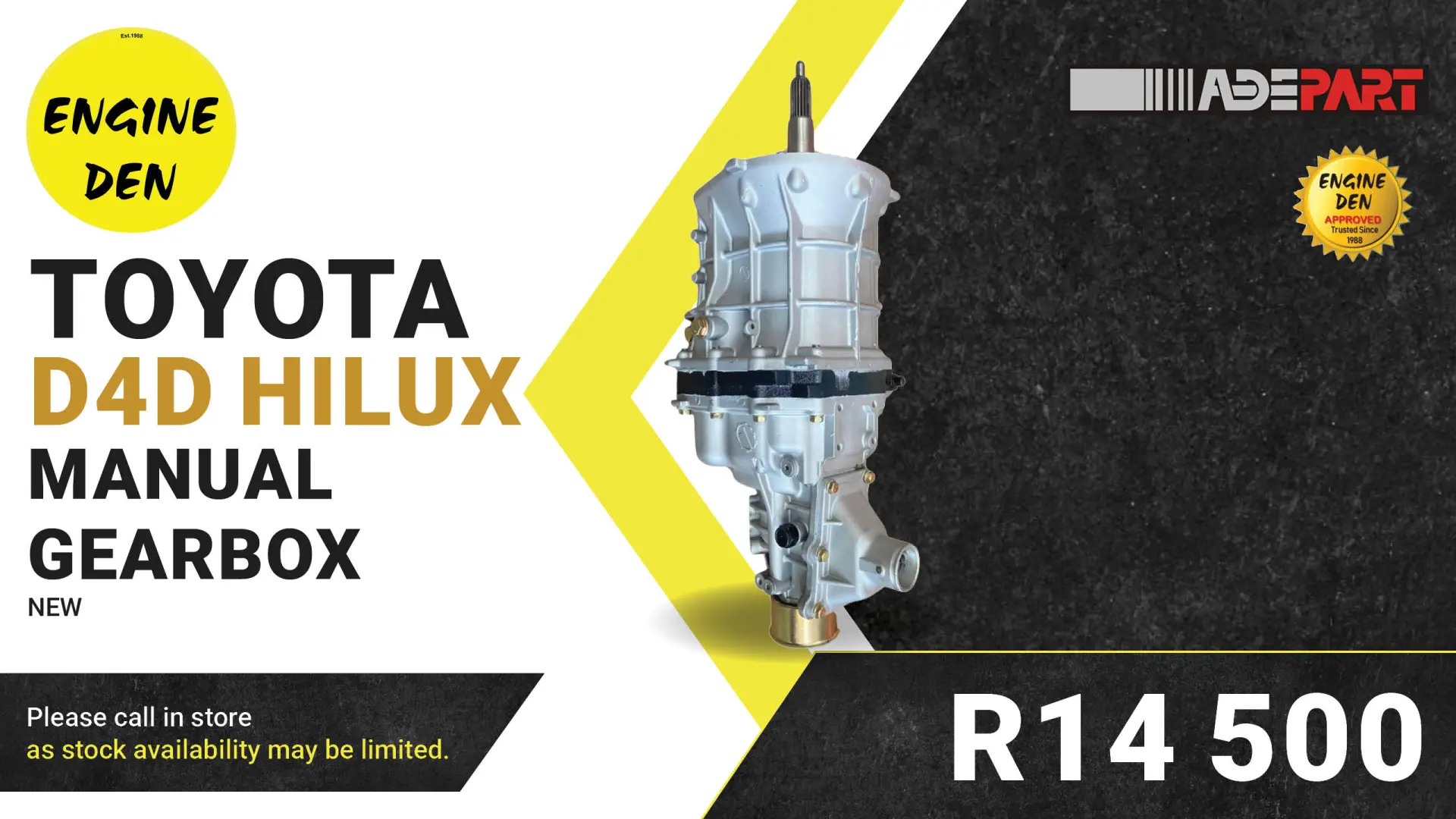 Toyota D4D Manual gearbox (new only) | Engine Den