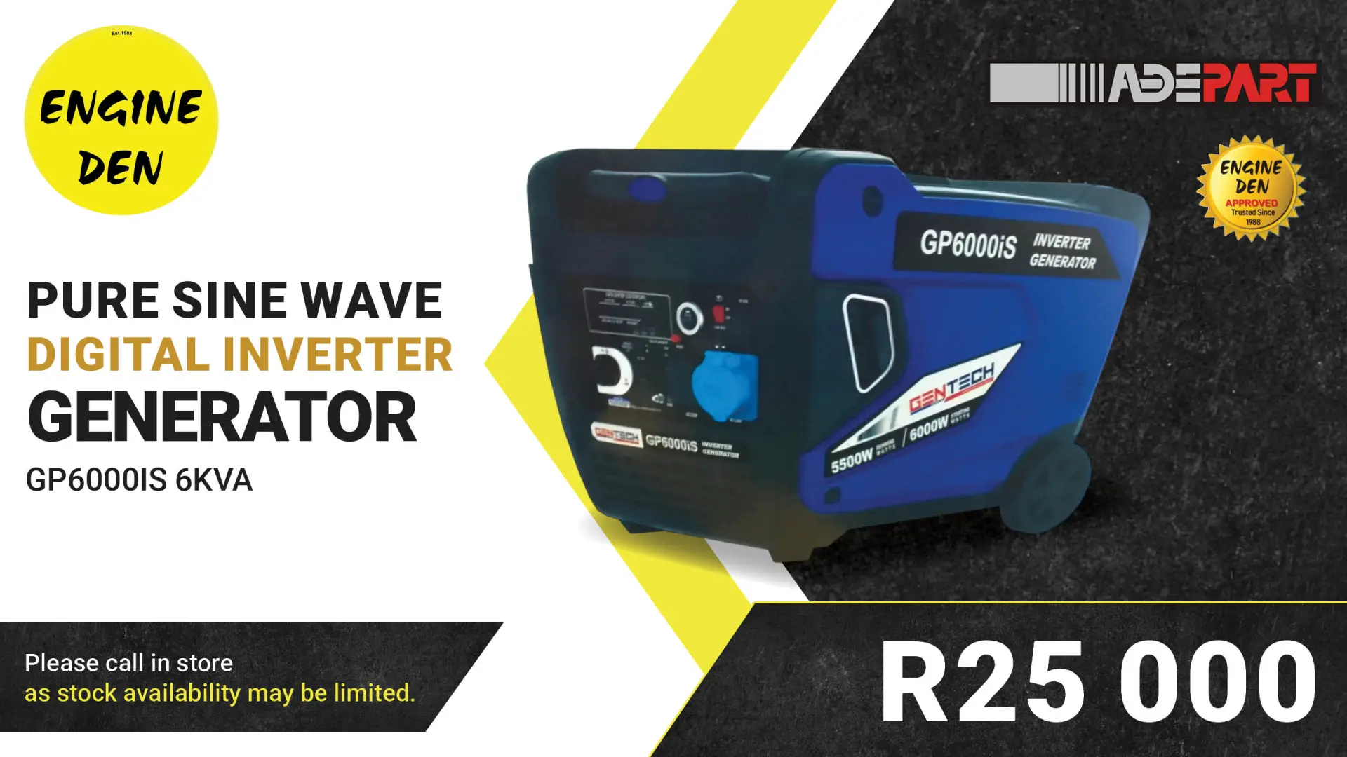 Pure sine wave | Digital inverter generator | Engine Den