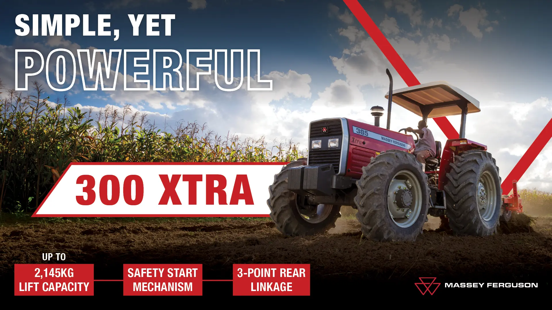 Massey Ferguson 300 Xtra tractor series | 50 – 85 HP 2WD &amp; 4WD