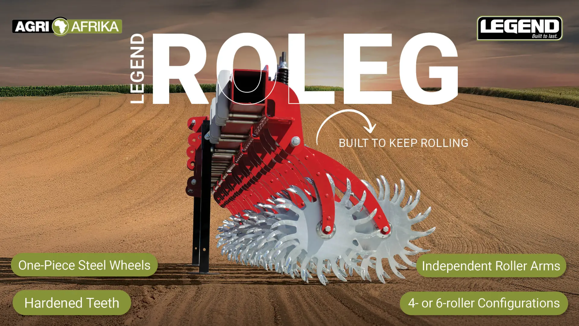 Independent Roller Arms for Superior Aeration: Legend Roleg | Agri Afrika