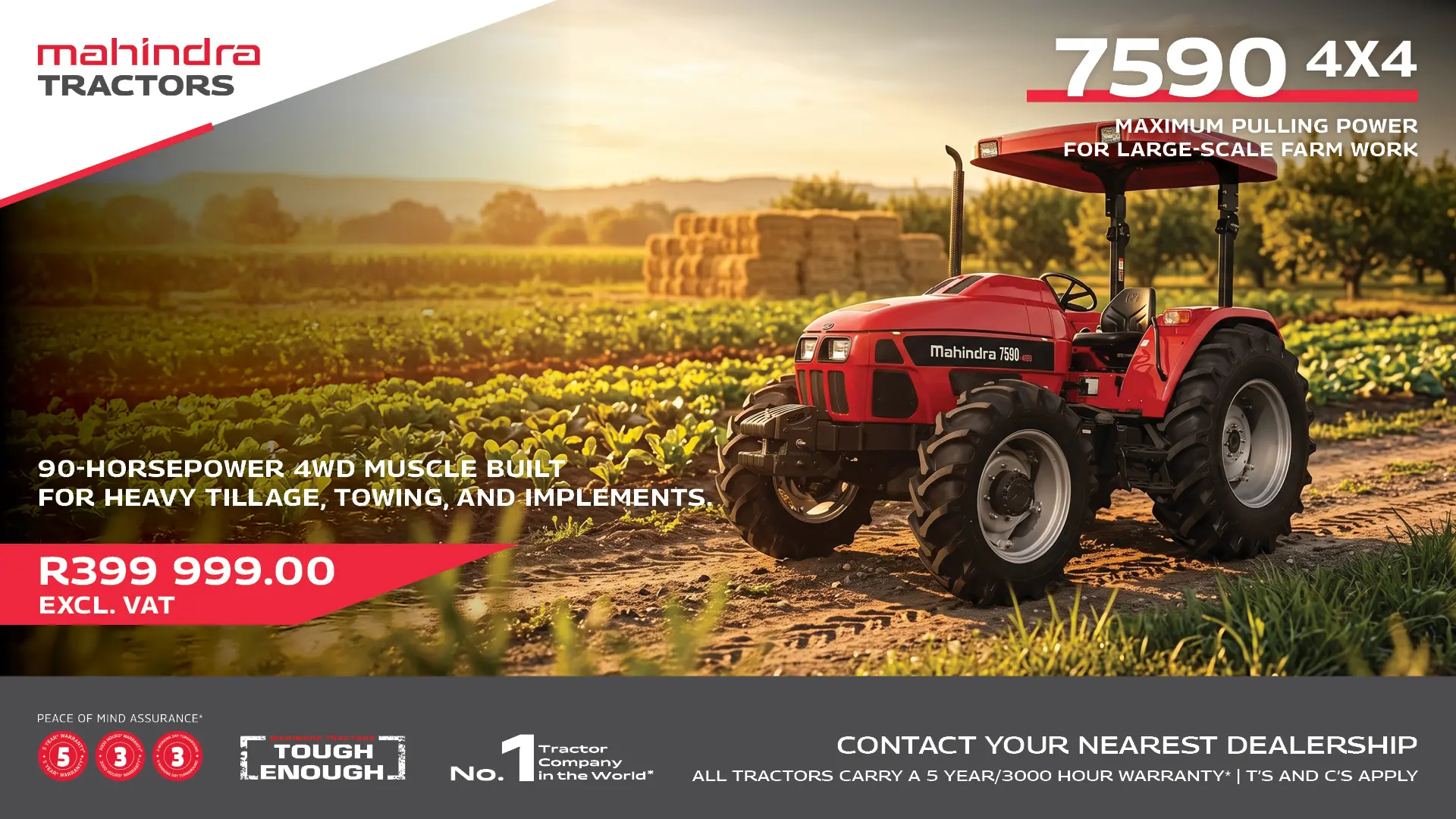 7590 90-horsepower 4WD | Mahindra Tractors