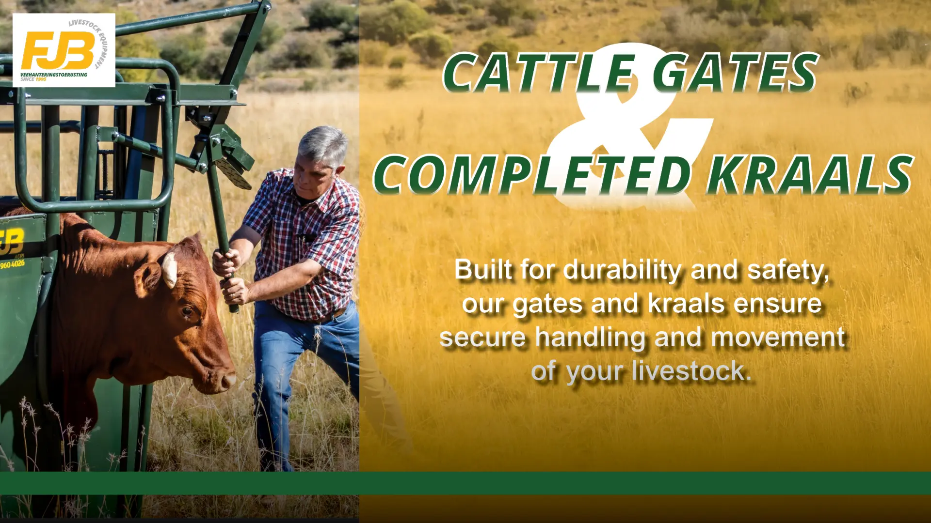Cattle Gates &amp; Completed Kraals | FJB Equipment