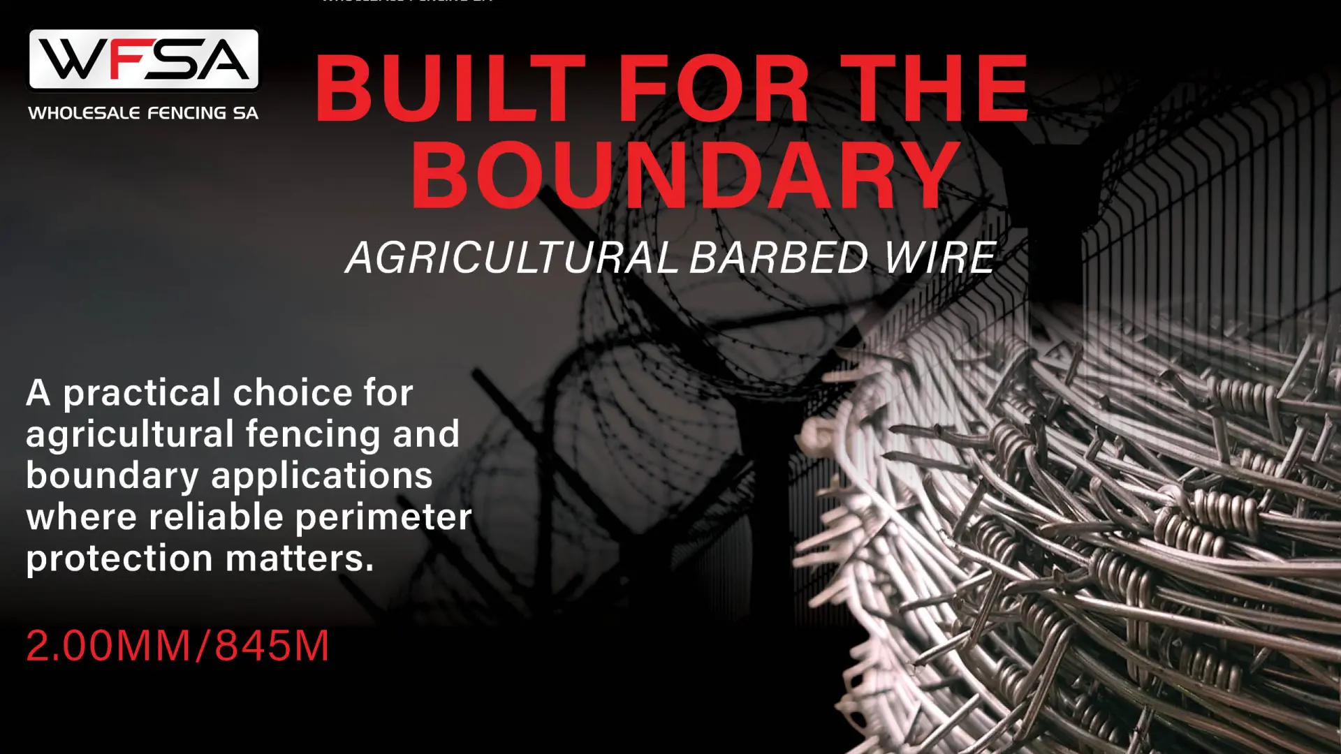 Reliable Perimeter Protection with Agricultural Barbed Wire (2.00mm / 845m) | Wholesale Fencing