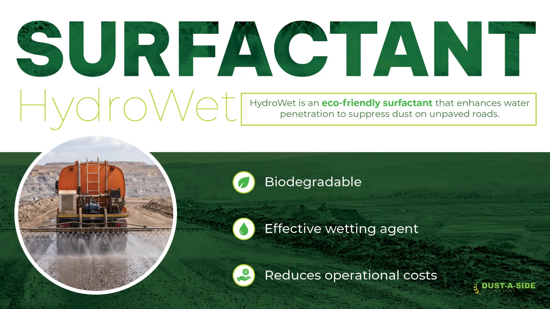HydroWet® — Smarter Water Penetration. Better Dust Control. | Dust-a-Side