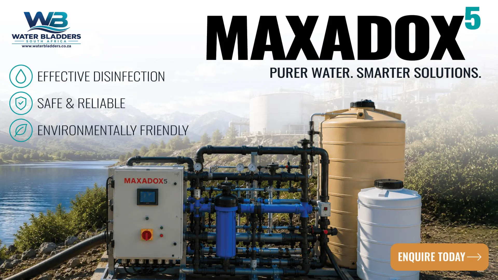 Stop contamination fast! Maxadox5 water disinfection system | Enquire today for pricing