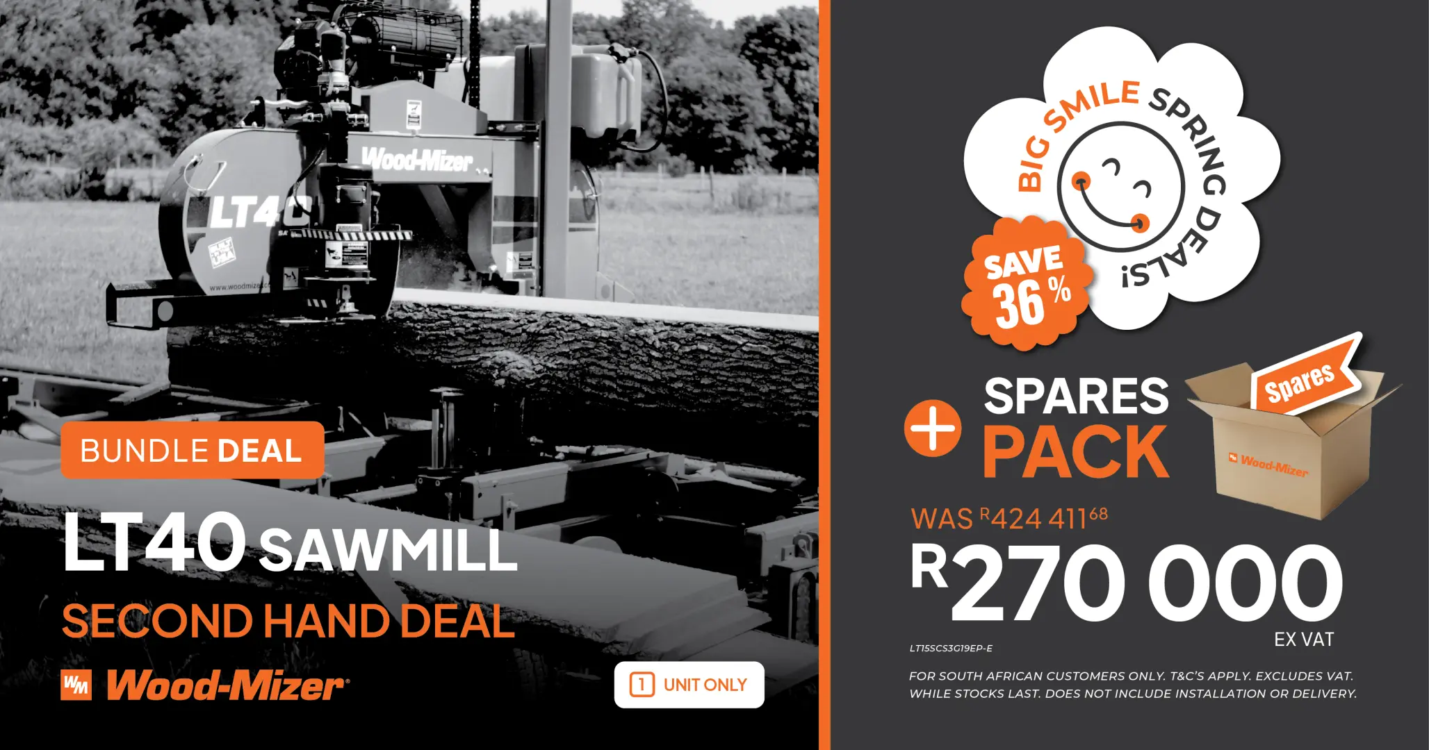 BIG SMILE SPRING DEALS! | LT40 SAWMILL SECOND HAND DEAL - Bundle Deal (+Spares Pack) | Wood-Mizer
