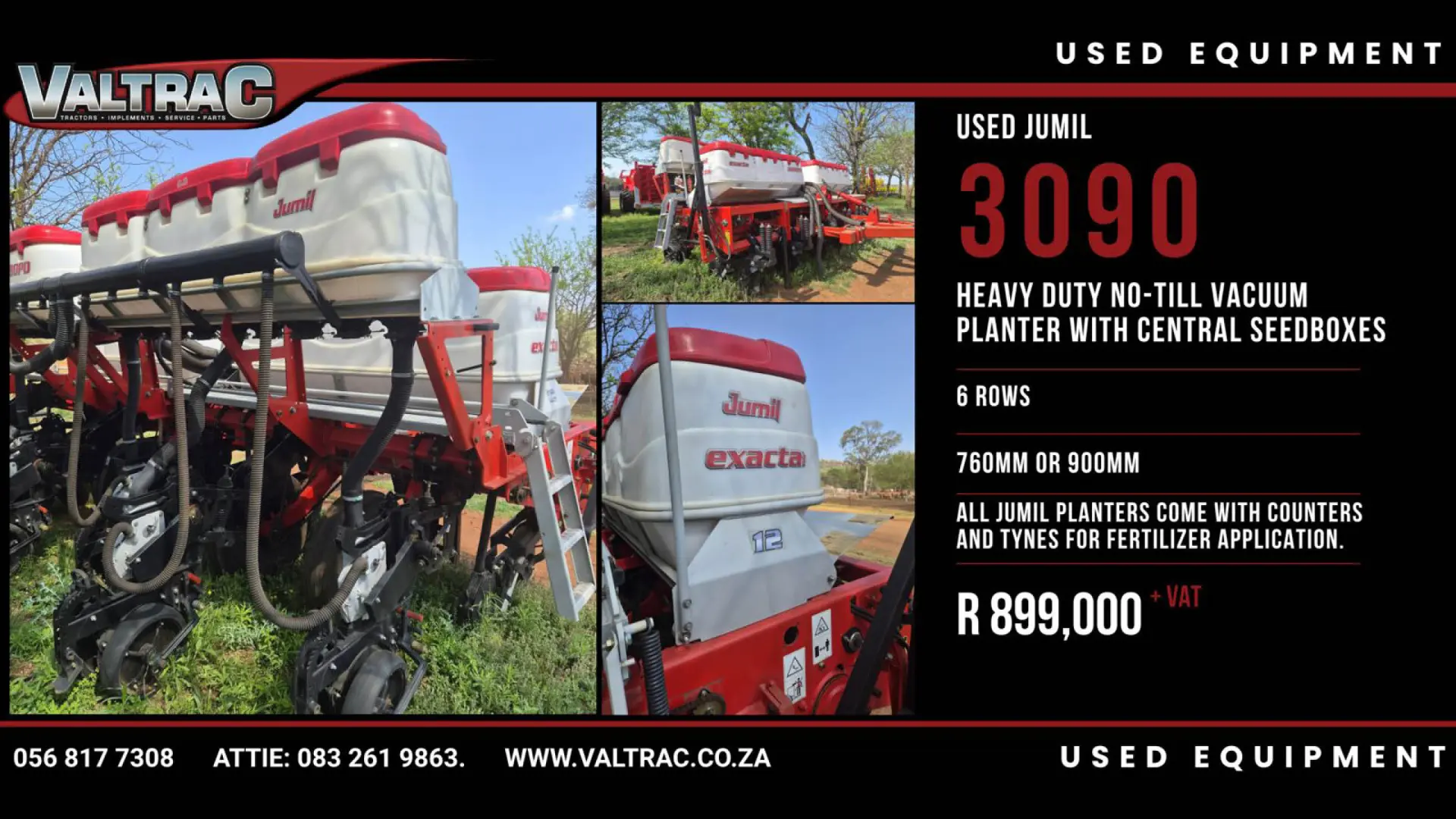 Used Jumil 3090 | No-till vacuum planter 6-rows | Valtrac