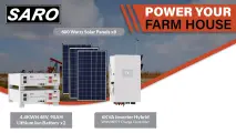 6KVA Hybrid Inverter System with 4.8kW Solar Array & Lithium Storage | Saro Agro 