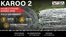KAROO 2 – Double Strand Barbed Wire | Wholesale Fencing