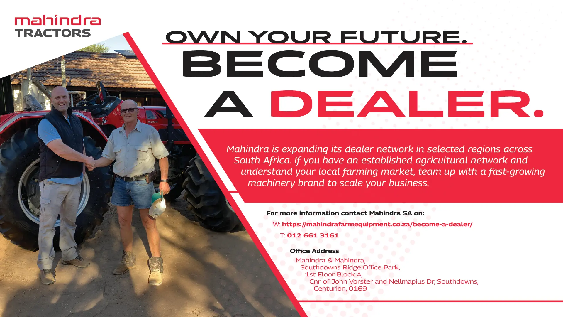 Become a dealer with Mahindra Tractors 