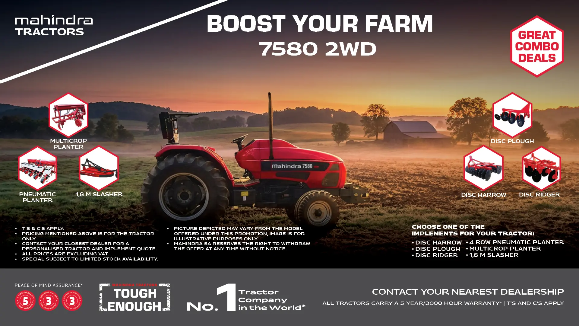 7580 2WD | Great combo deals | Mahindra Tractors