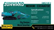 Sunward SWE210F-2 medium excavator | Dig deeper. Work smarter with Benetrax