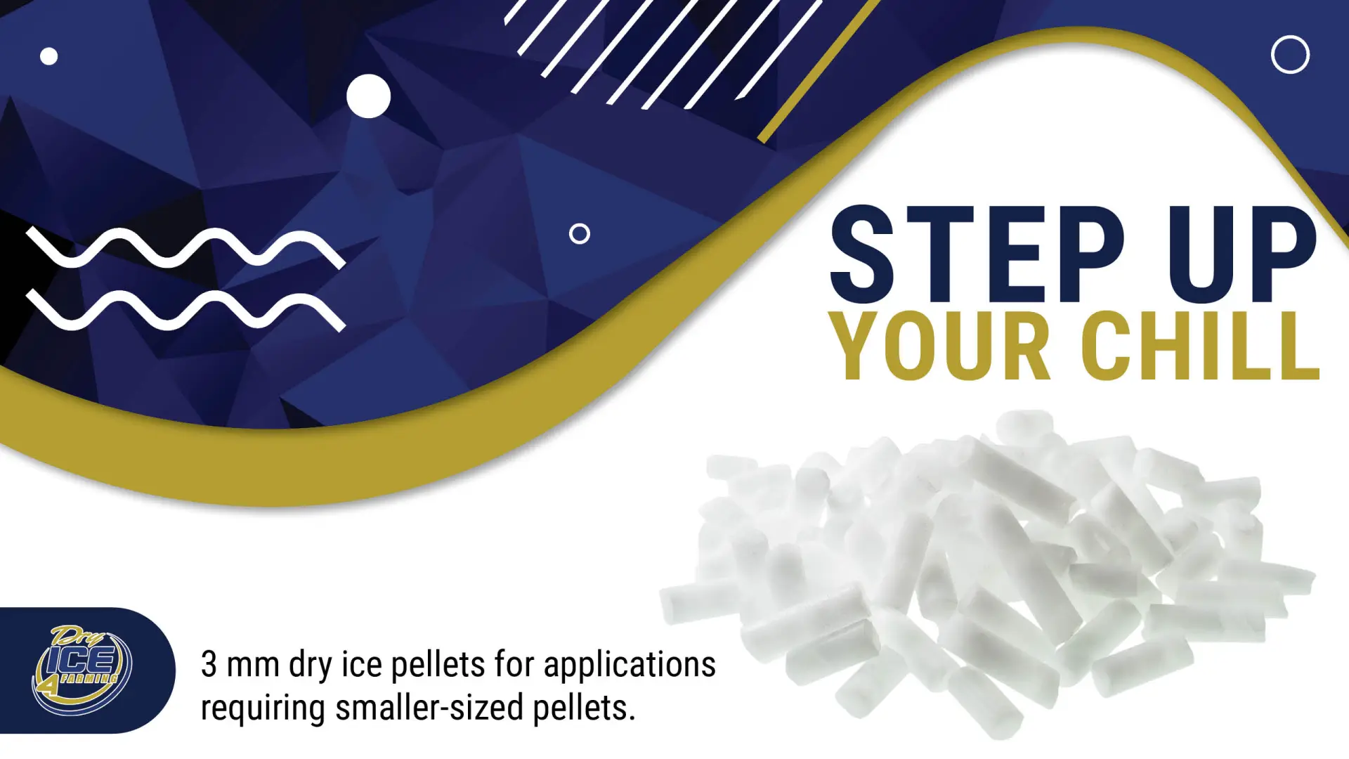Step Up Your Chill | 3 mm dry ice pellets for applications requiring smaller-sized pellets | Dry Ice 4 Farming
