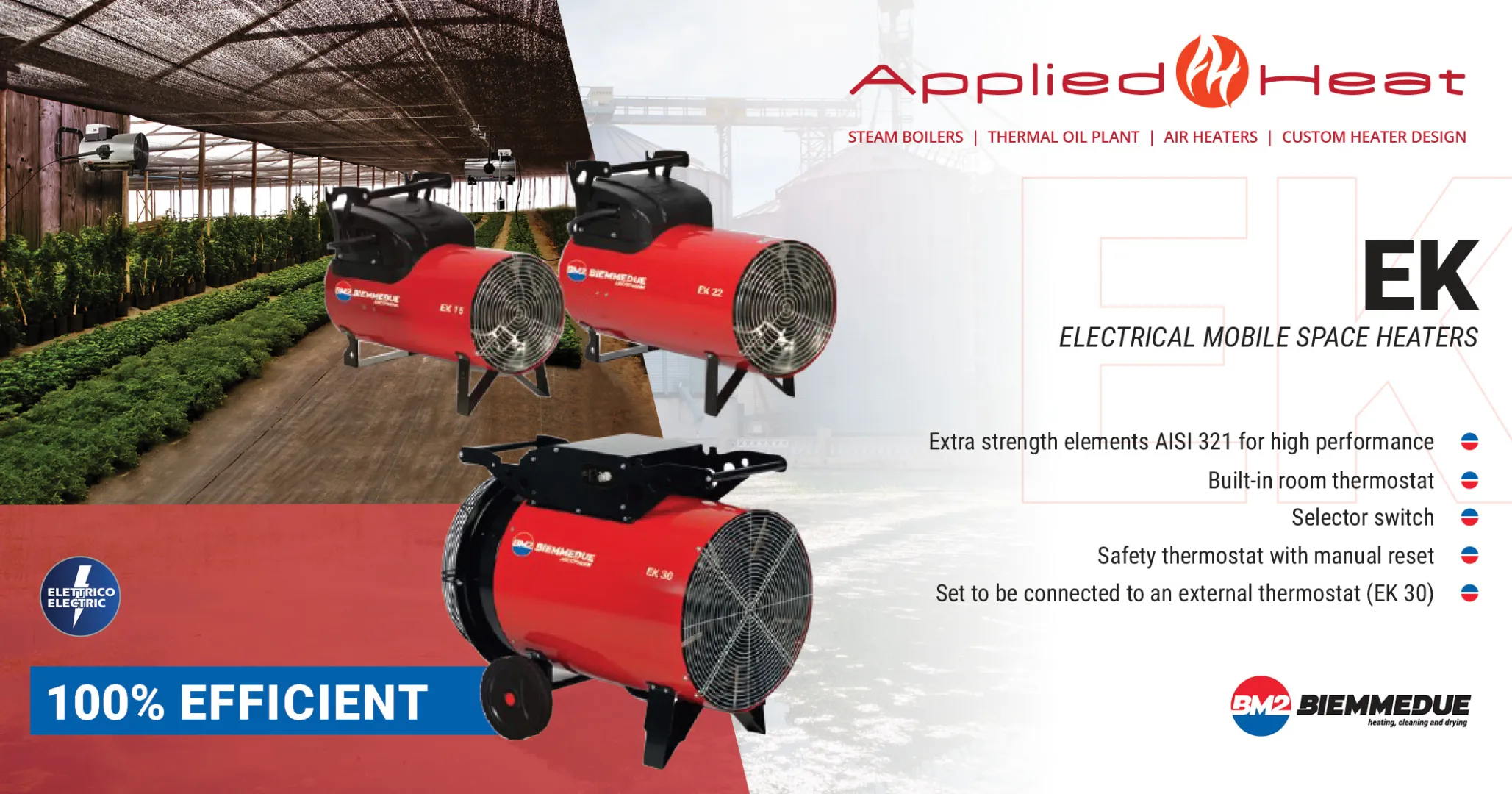 EK Electrical mobile space heater | Applied Heat
