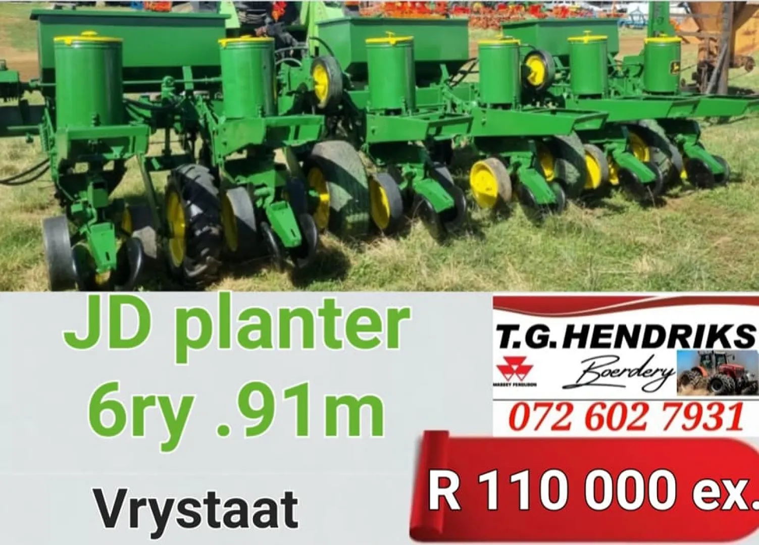 John Deere Planter 6 ry .91m | T.G Hendriks boerdery
