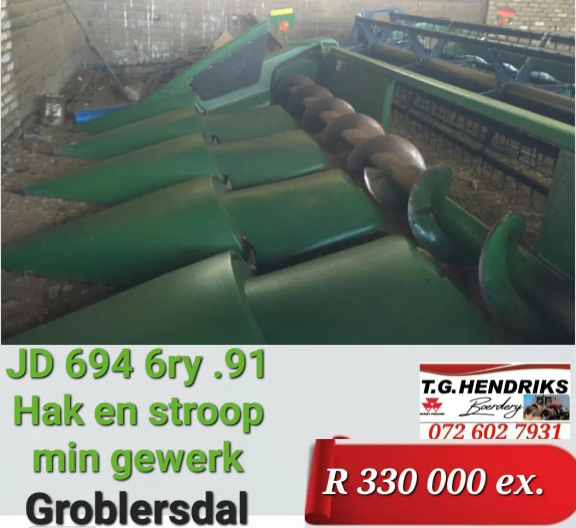 JD 694 6 ry .91 | T.G Hendriks boerdery