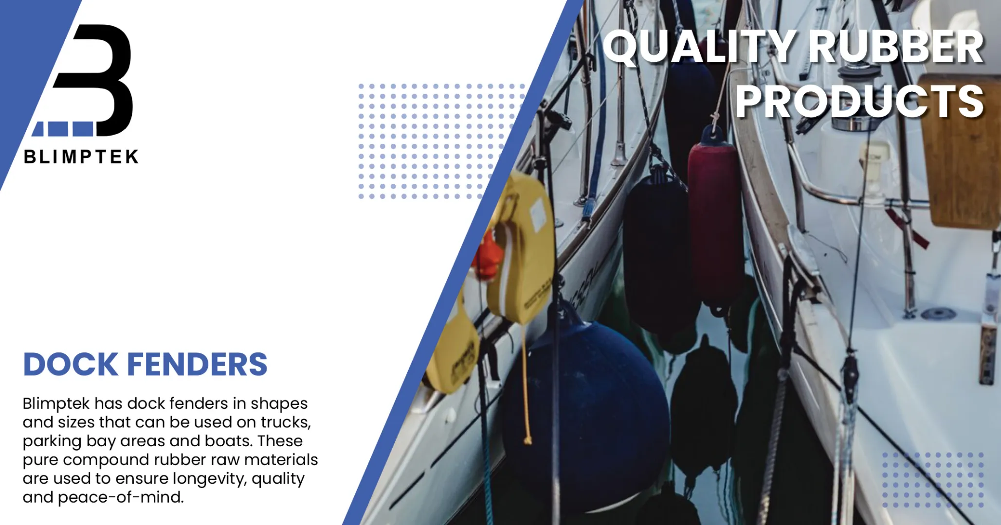 Dock fenders | Blimptek Rubber Products