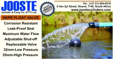HDPE Float valve | Jooste Cylinder & Pump Co. (PTY) Ltd