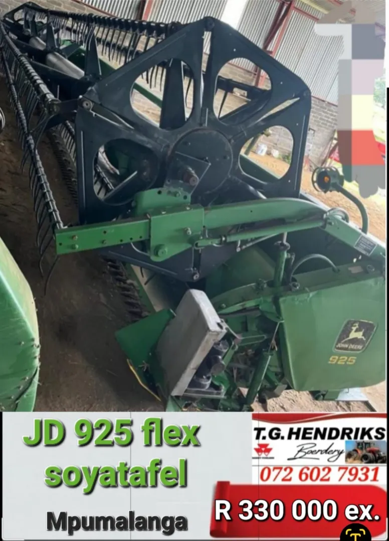 John Deere 925 Flex soyatafel | T.G Hendriks boerdery