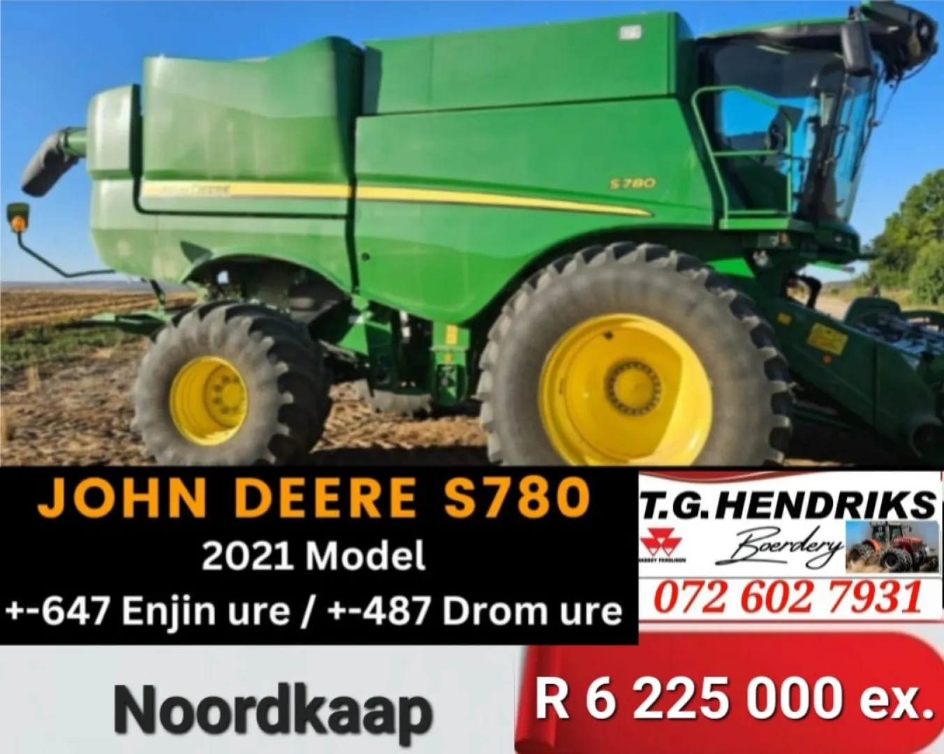 2021 John Deere S780 | T.G Hendriks boerdery