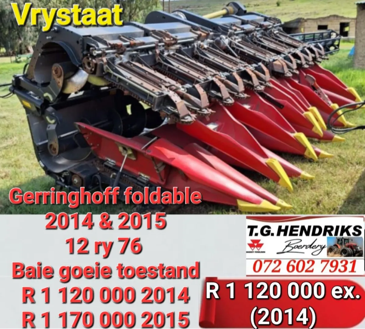 Gerringhoff foldable 2014 en 2015 | T.G Hendriks boerdery