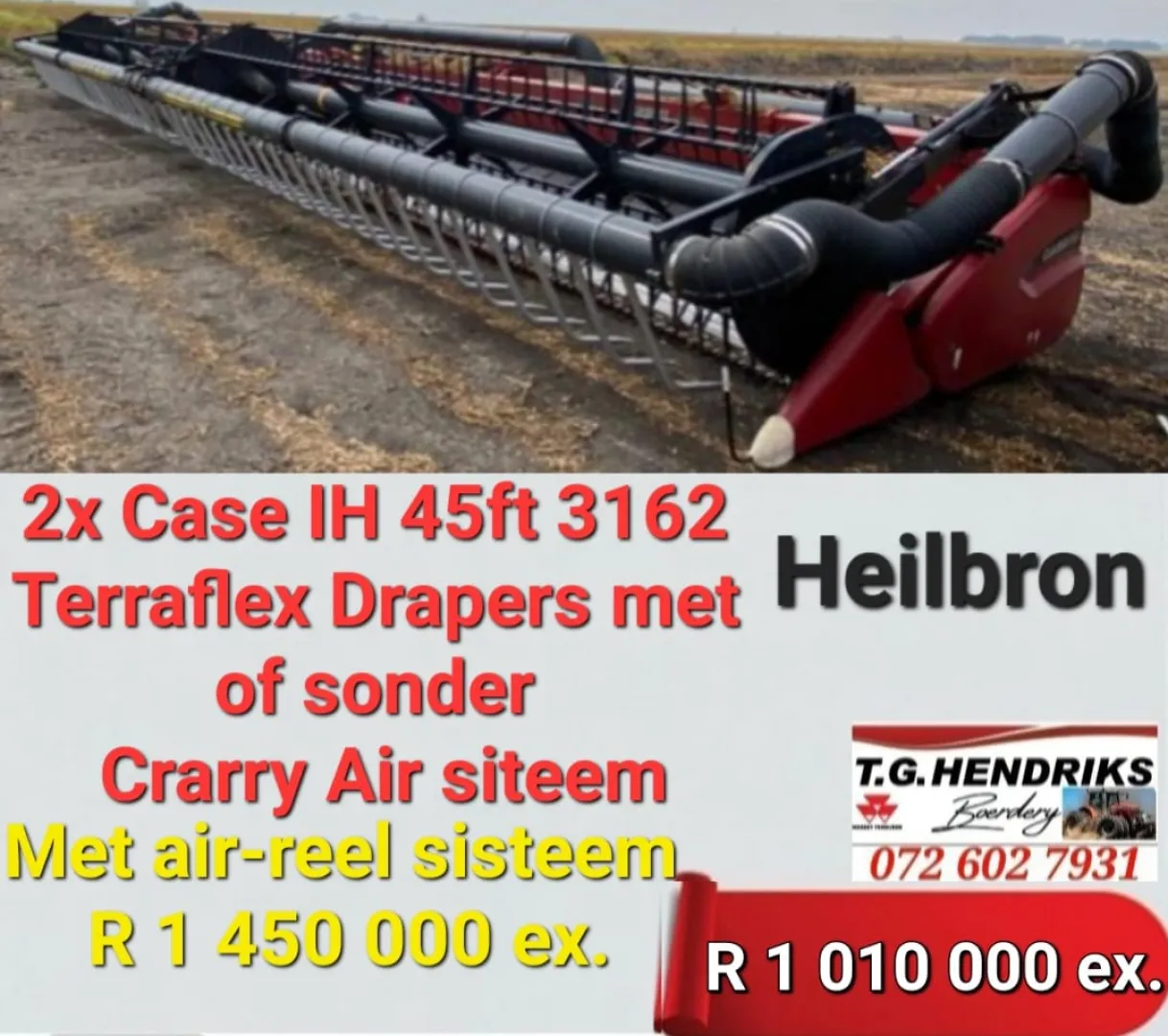 2 x Case IH | T.G Hendriks boerdery