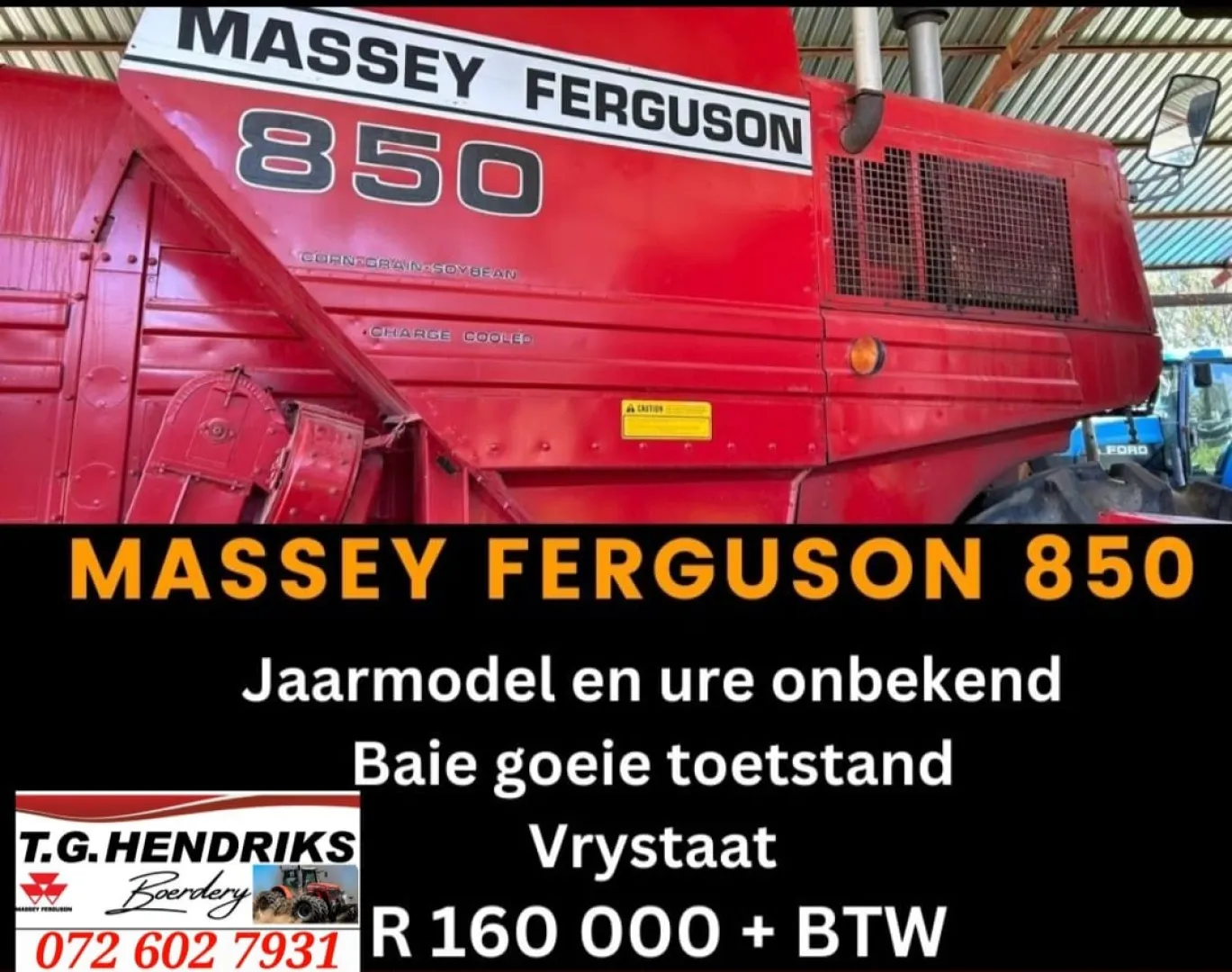 Massey Ferguson 850 | T.G Hendriks boerdery