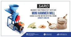 Maximize your productivity with our mini hammer mill | Saro Agro