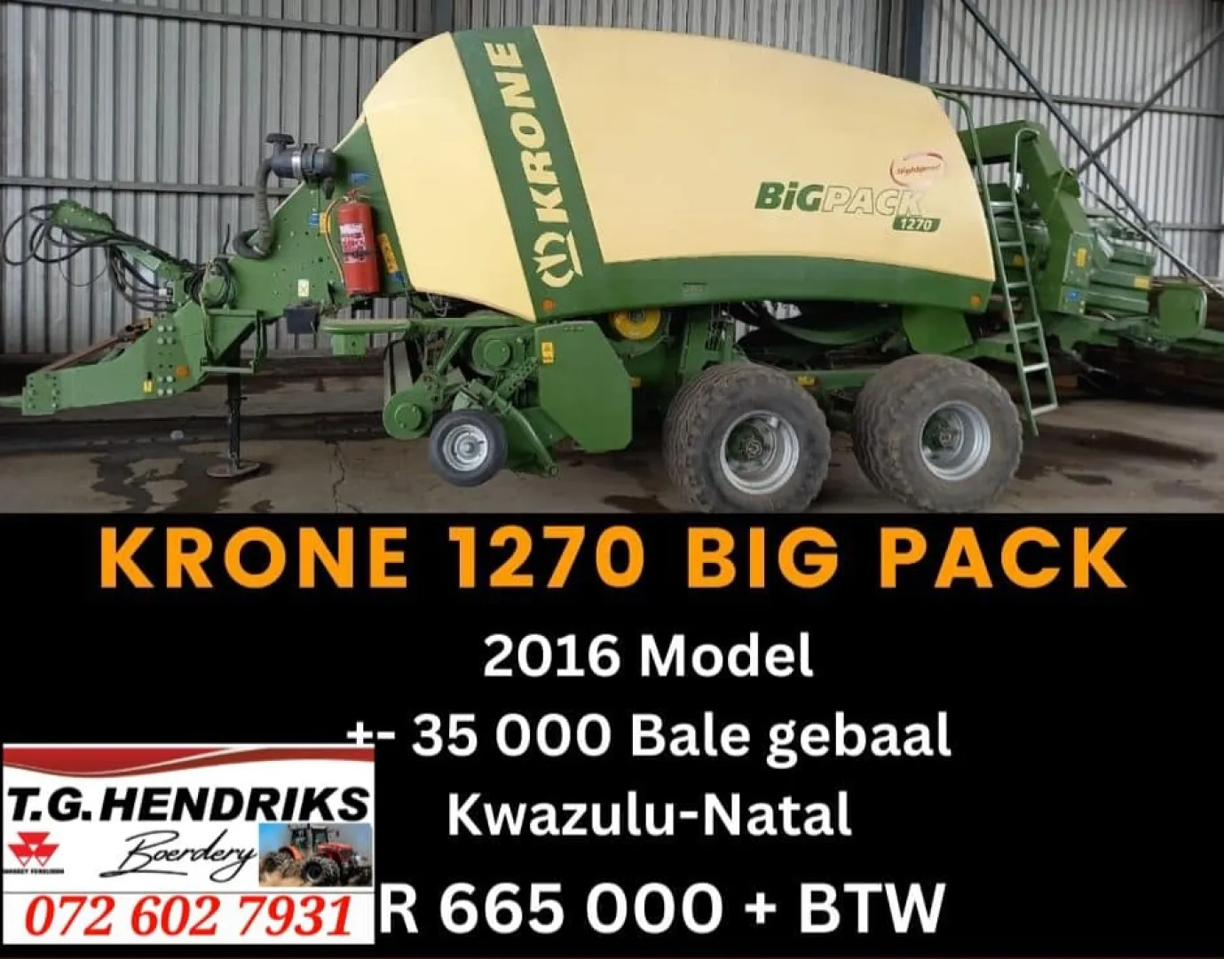 Krone 1270 Big pack baler | T.G Hendriks boerdery