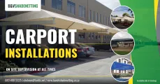 Carport installations | B & V Shadenetting