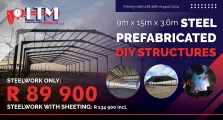 Steel prefabricated DIY structures | 9m x 15m x 3.6m | LTM Engineering & Construction