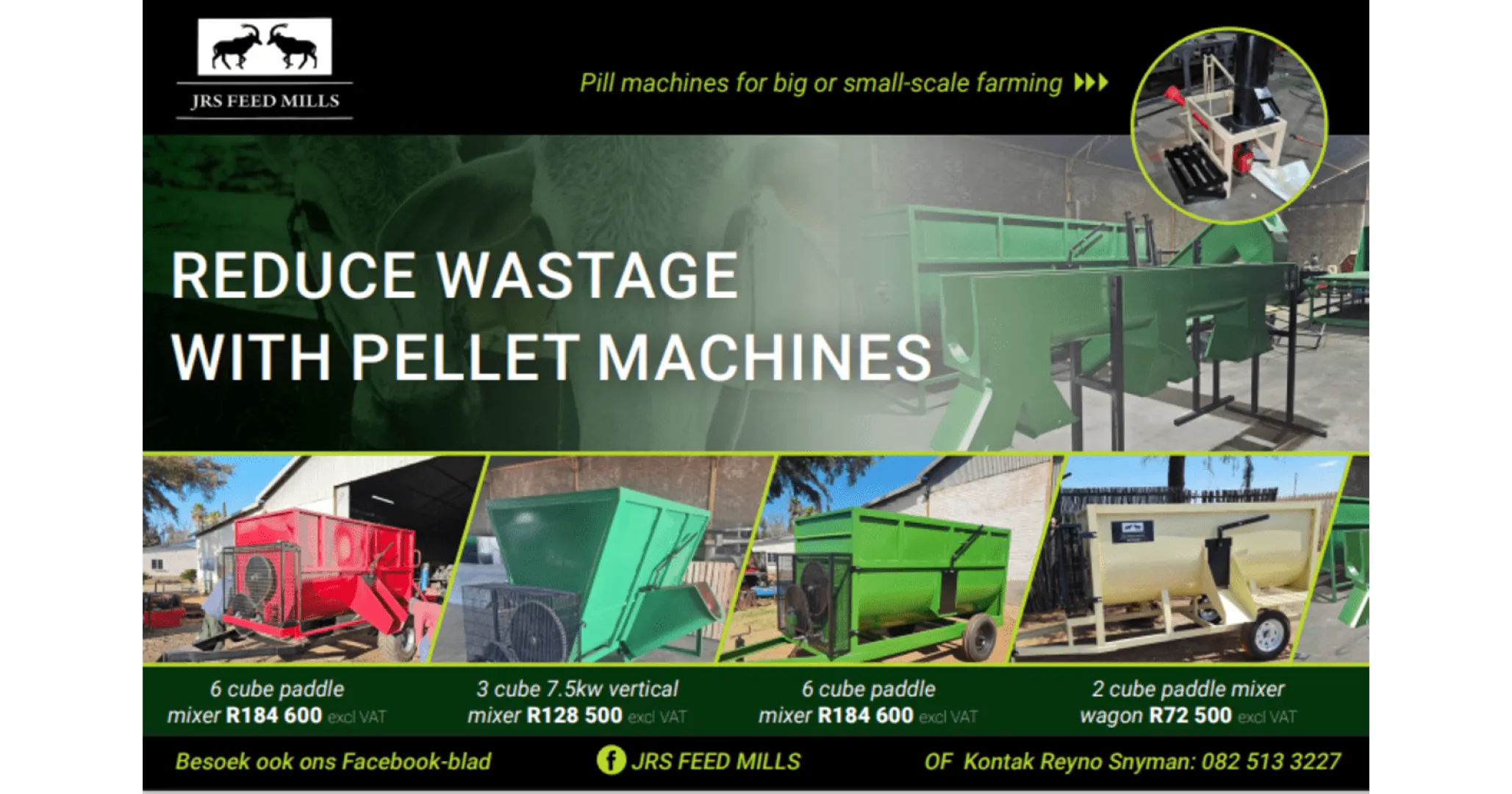 Reduce wastage with pellet machines | JRS Feed Mills
