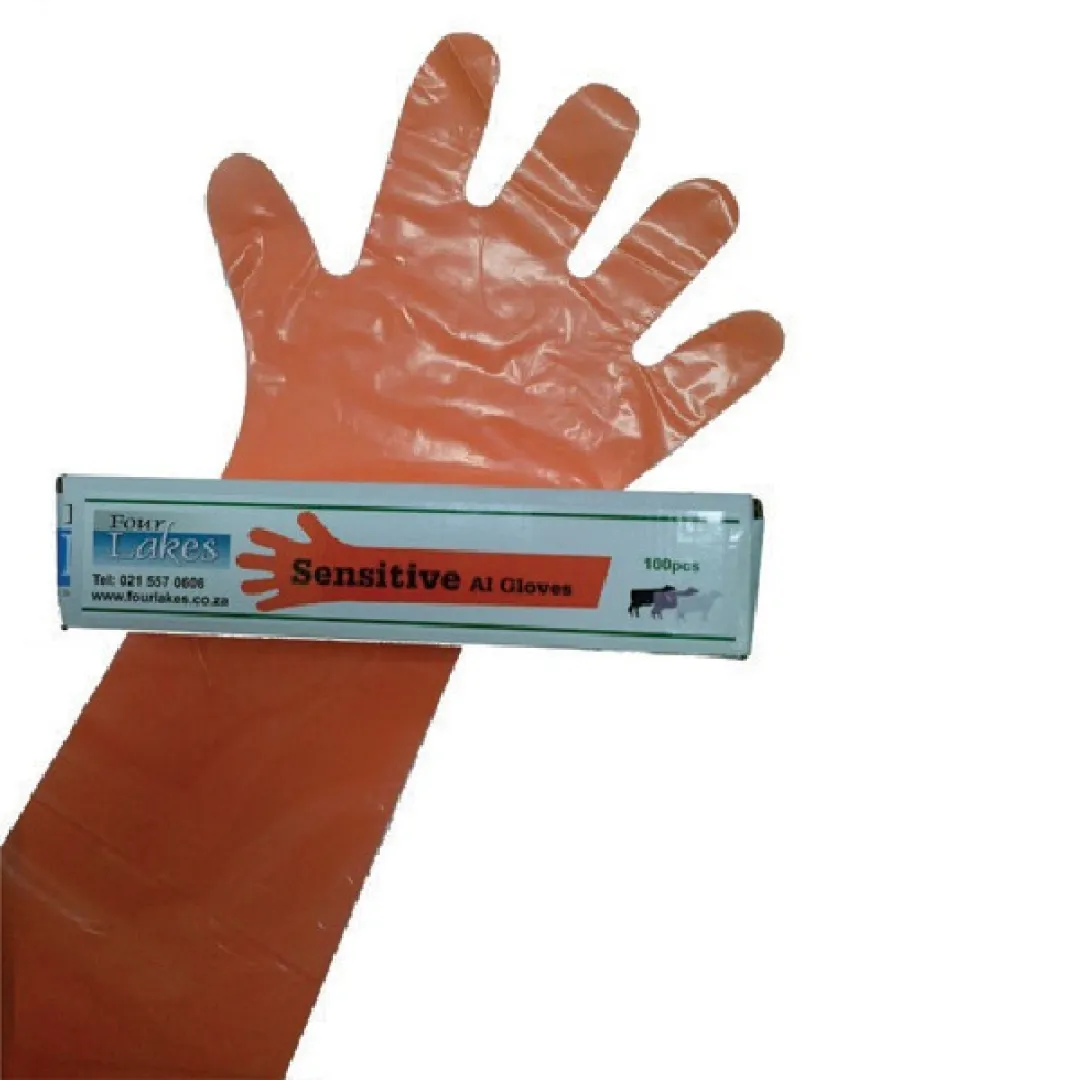 Gloves Sensitive Orange| Artificial insemination | Four Lakes