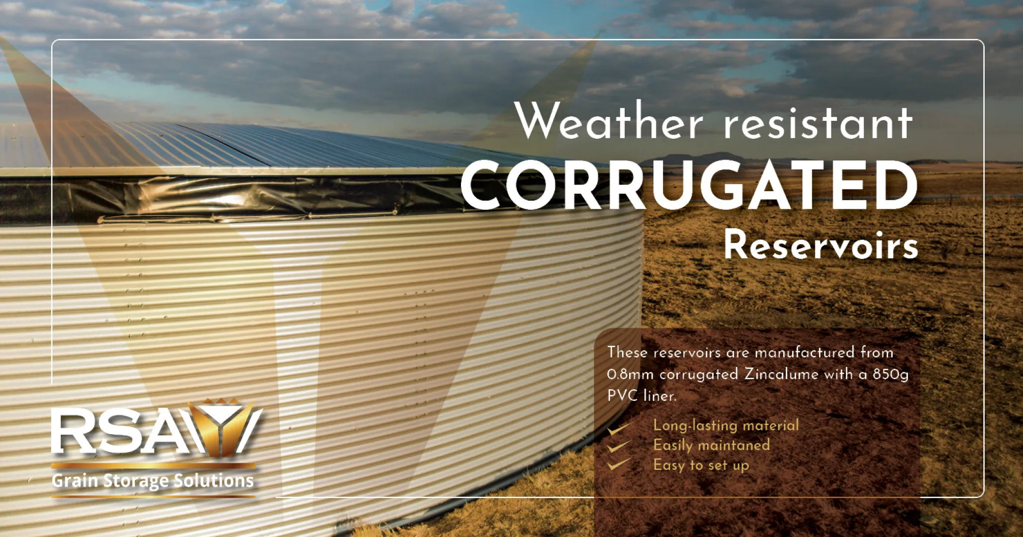 Weather resistant corrugated reservoirs | RSA Grain Storage Solutions
