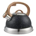 Stainless Steel Whistling Kettle Wood Pattern Handle | Stargas