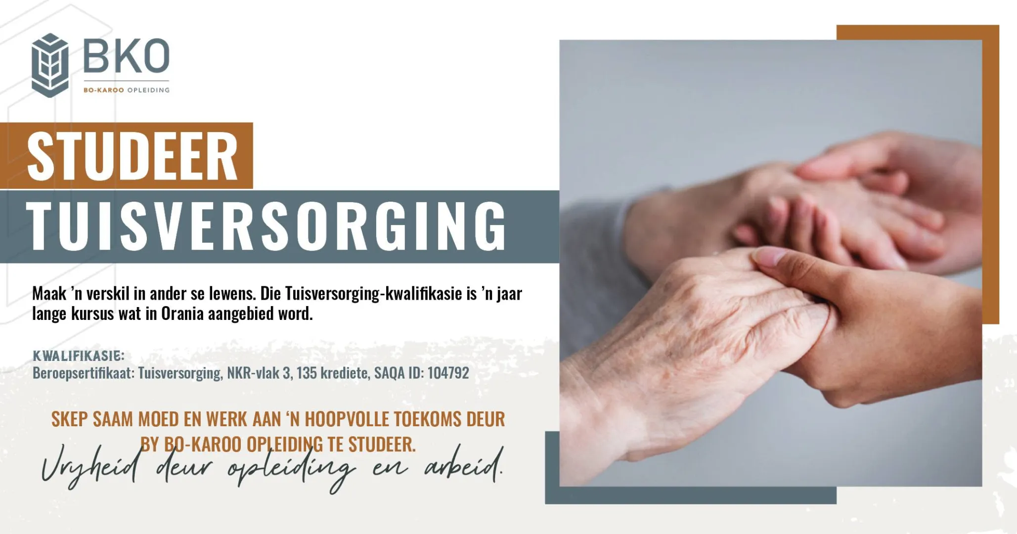 Studeer tuisversorging | Bo-Karoo Opleiding