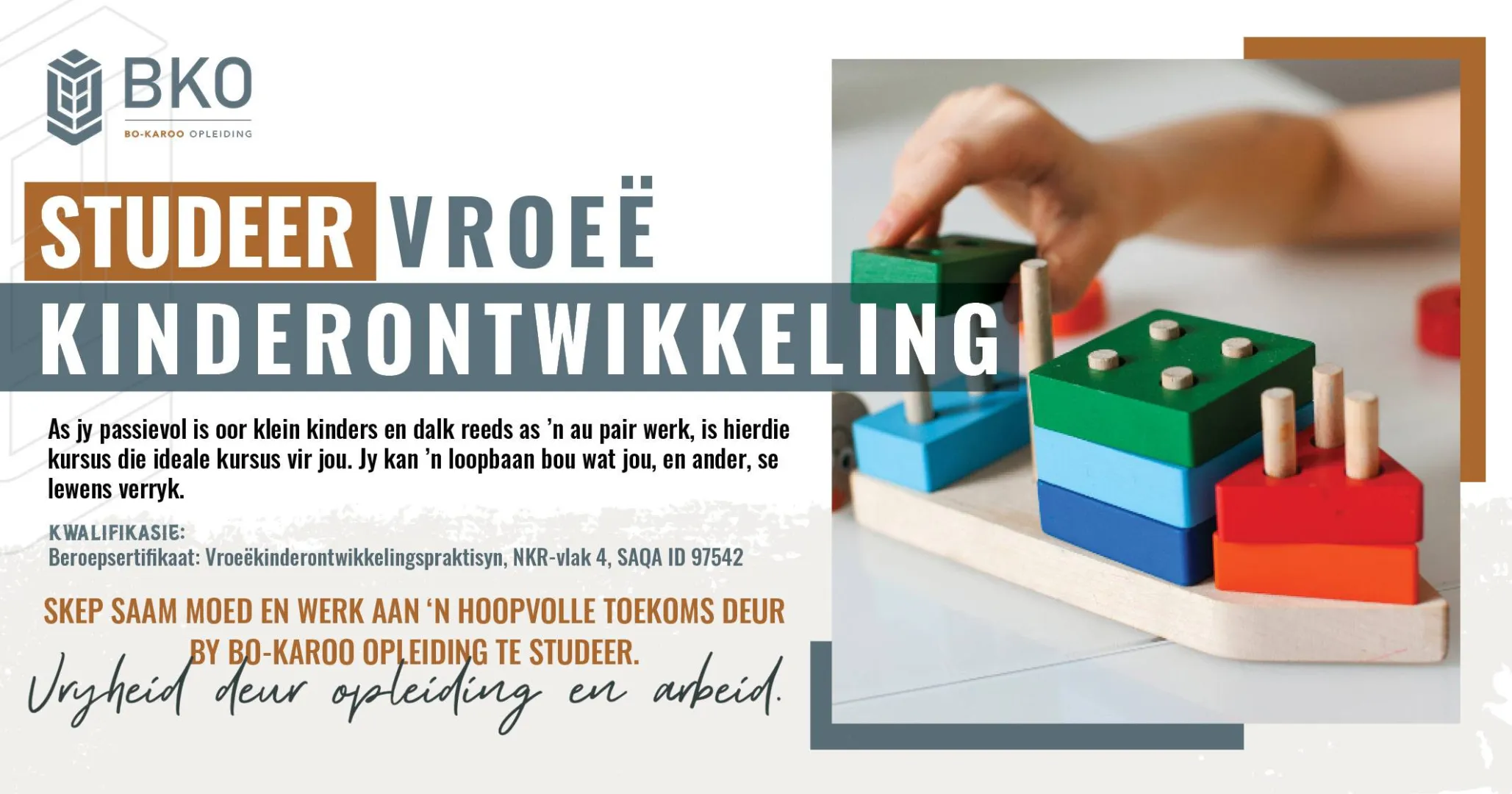 Studeer vroeë kinderontwikkeling | Bo-Karoo Opleiding