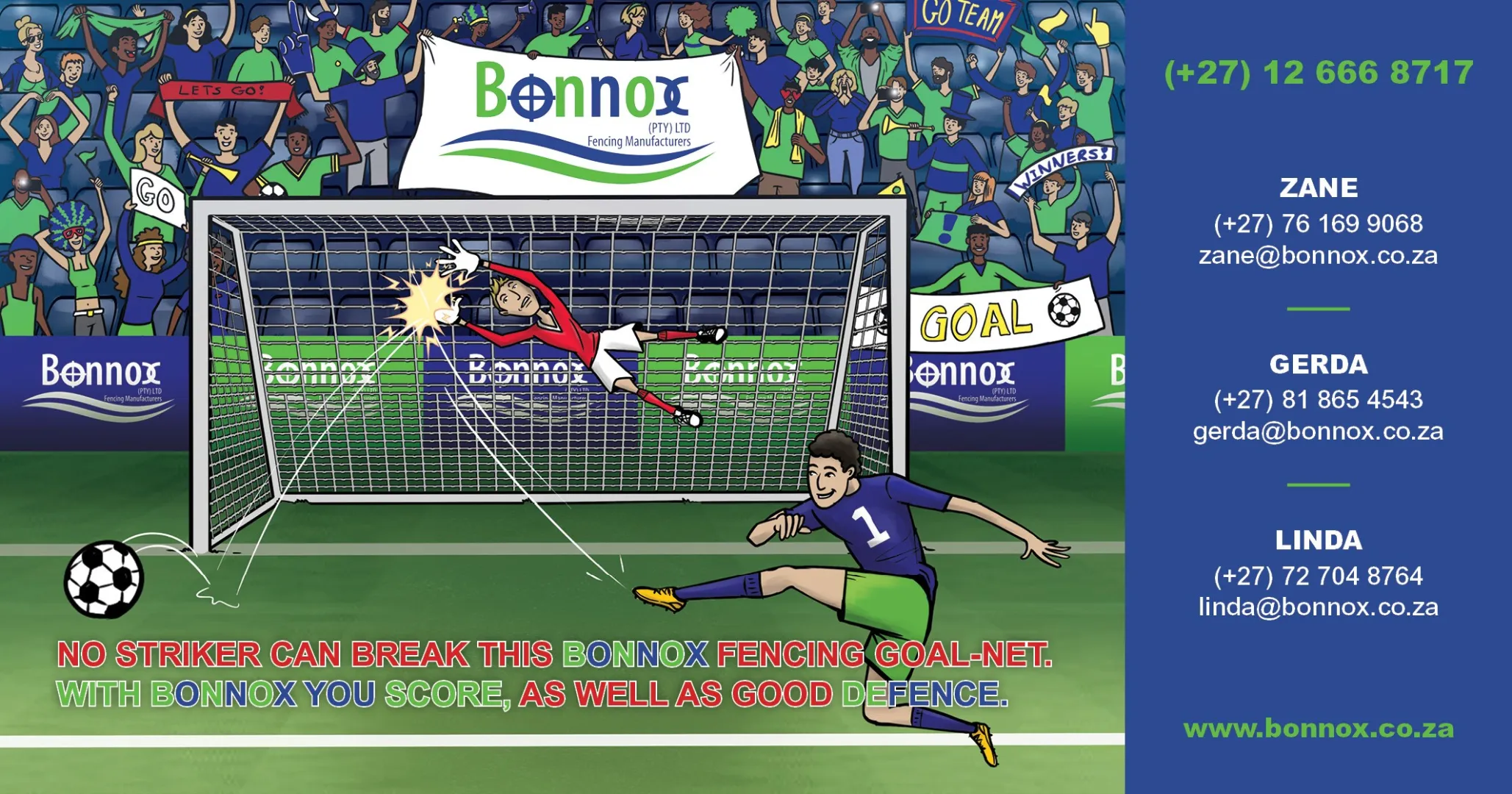 No striker can break this Bonnox fencing goal-net | Bonnox Pty Ltd