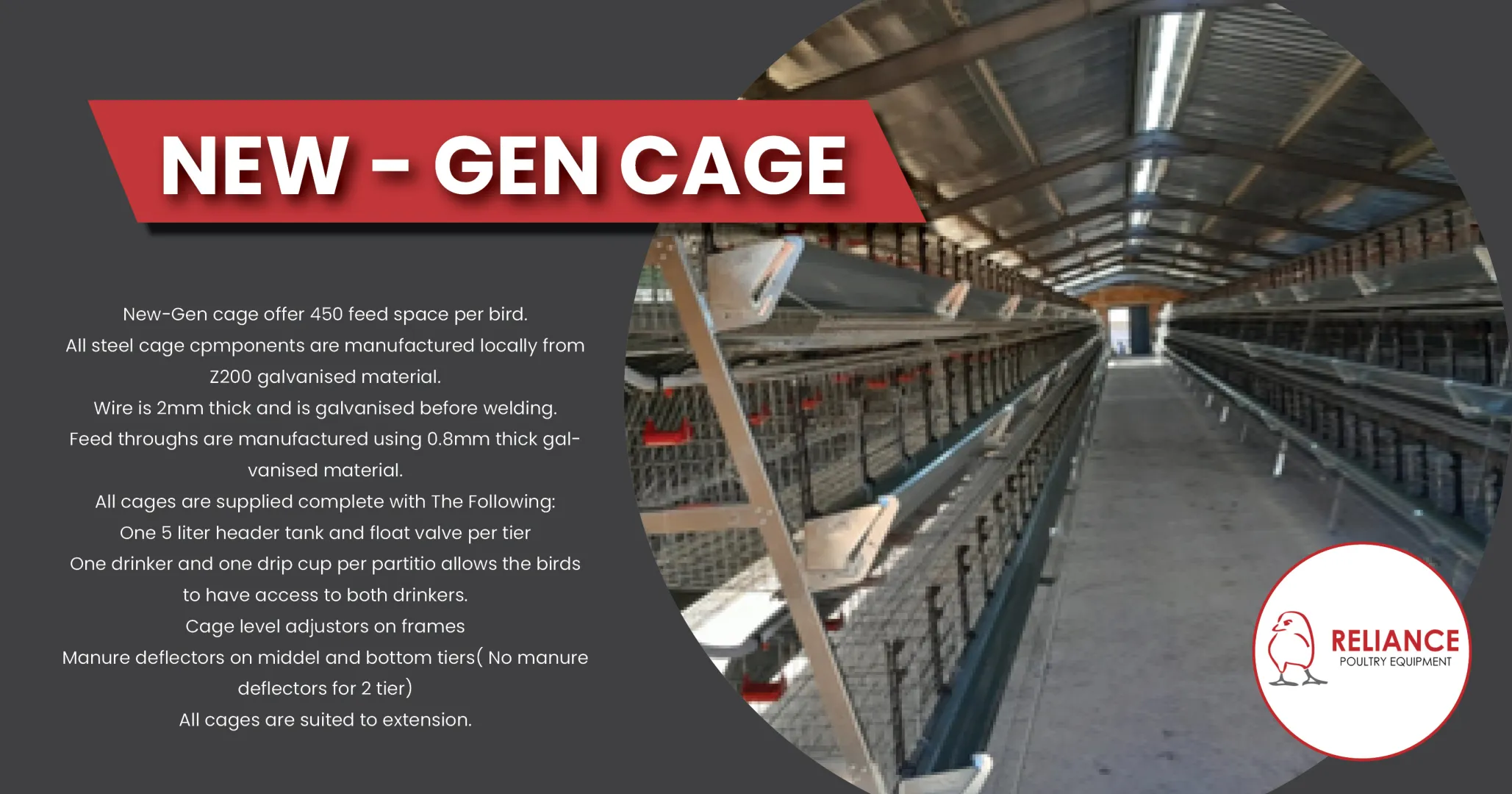 New-Gen cage | Reliance Poultry Equipment