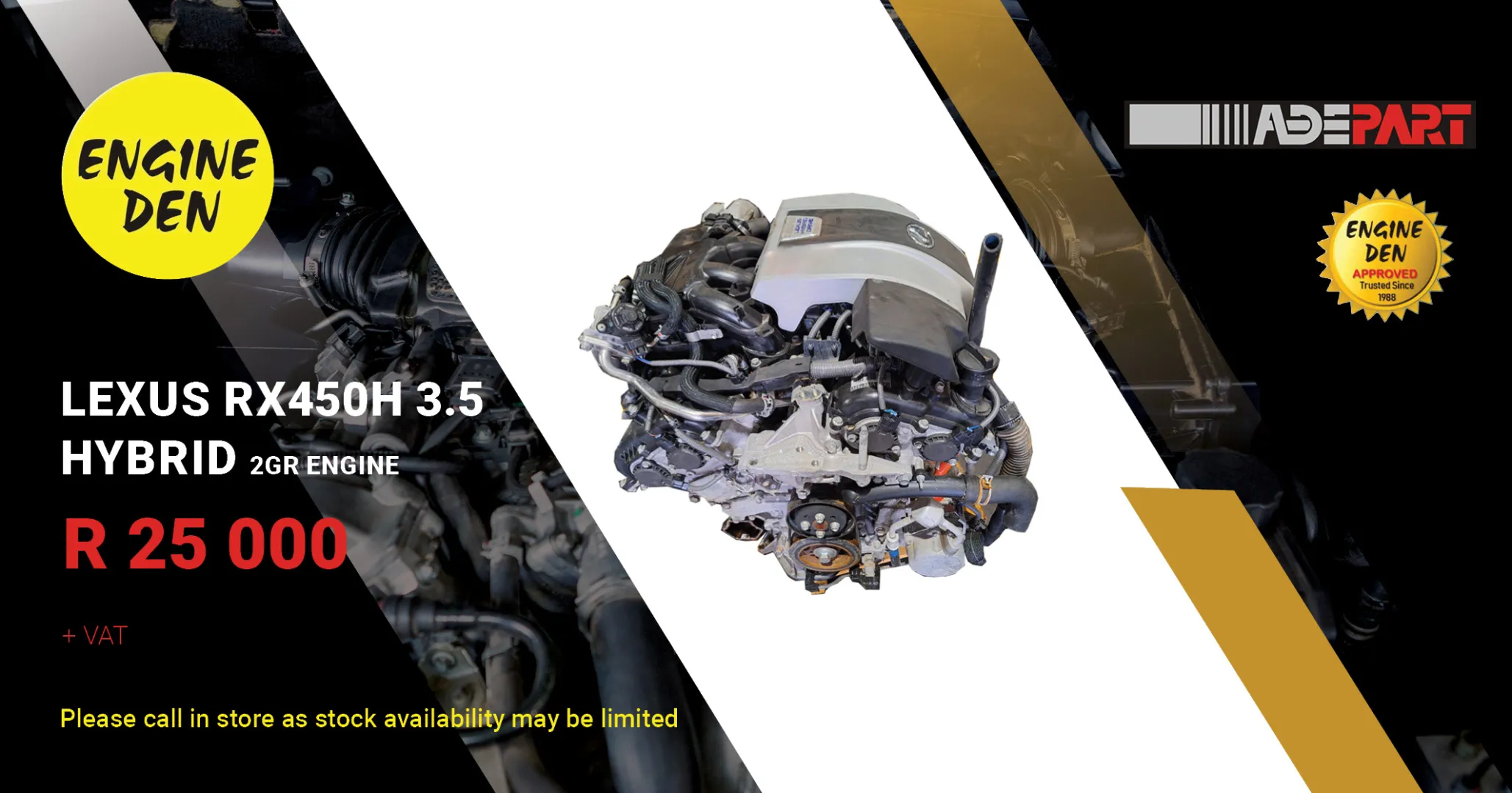 Lexus RX450H 3.5 hybrid 2GR engine | Engine Den