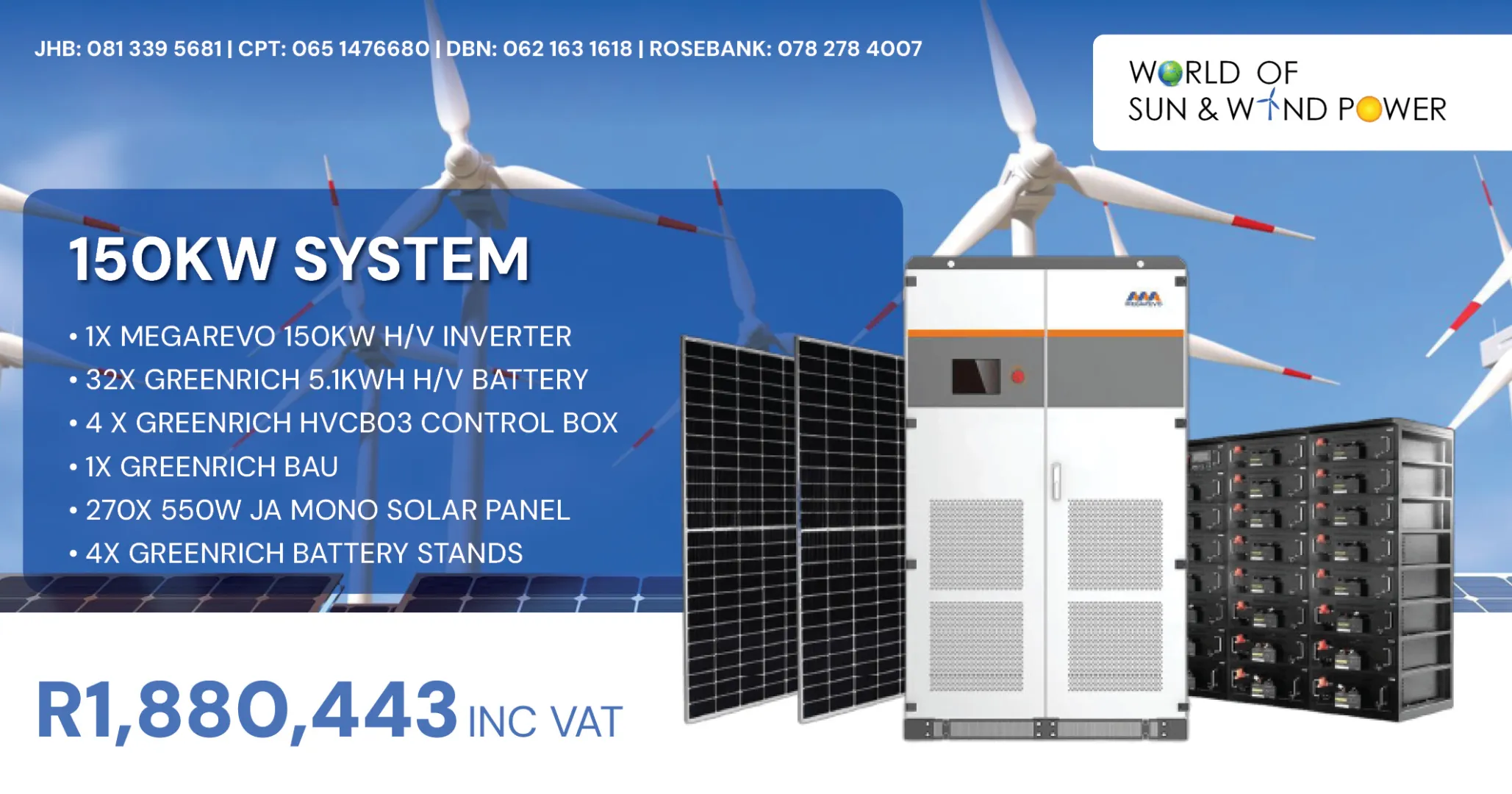 150KW Solar system | World of Sun &amp; Wind Power