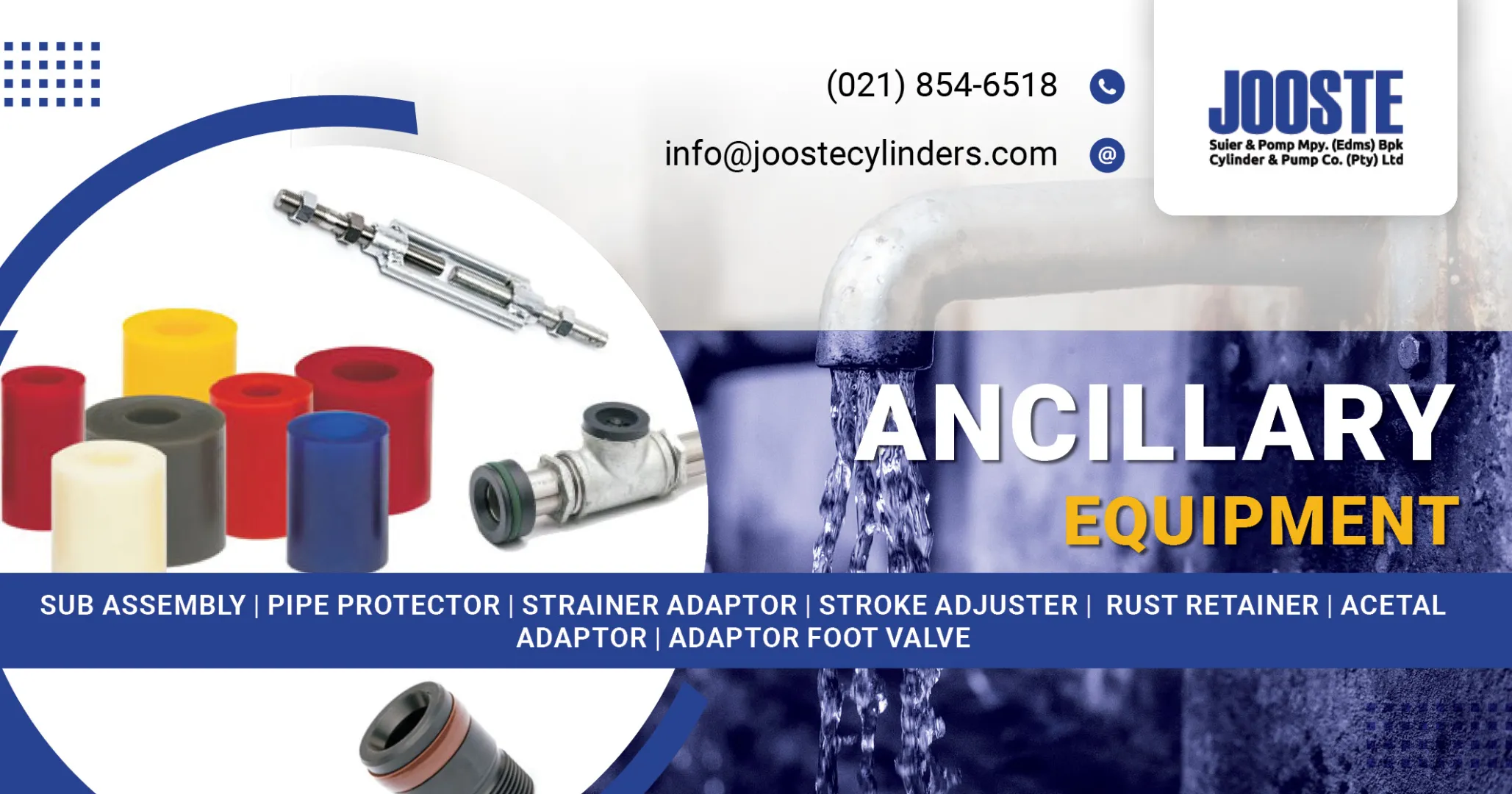 Ancillary equipment | Jooste Cylinder &amp; Pump Co. (PTY) Ltd