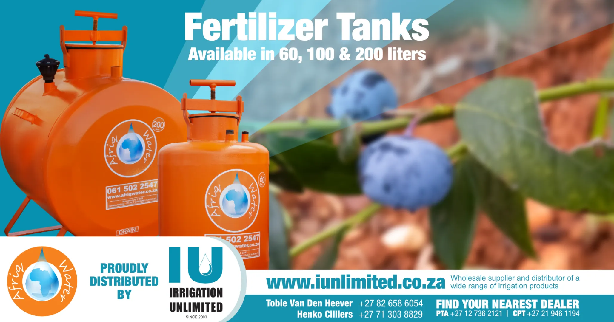 Fertilizer tanks | Irrigation Unlimited
