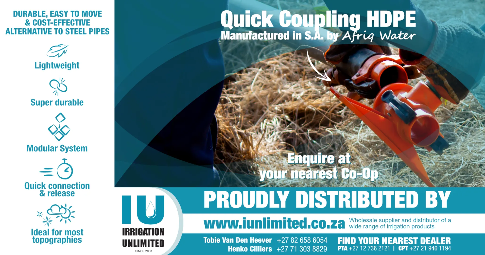 Quick coupling HDPE | Irrigation Unlimited