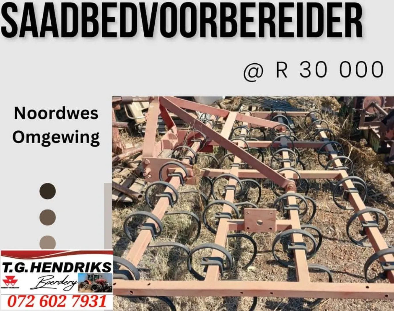 Saadbedvoorbereider | T.G Hendriks boerdery