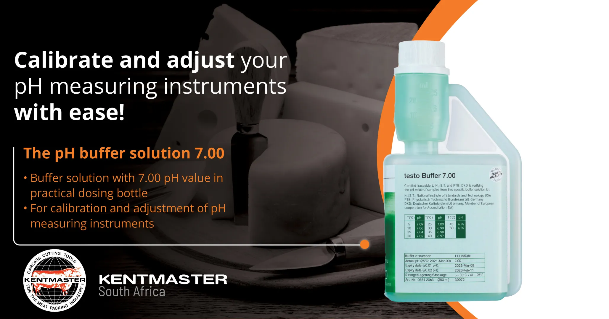 Calibrate and adjust your pH measuring instruments | The pH buffer solution 7.00 | Kentmaster